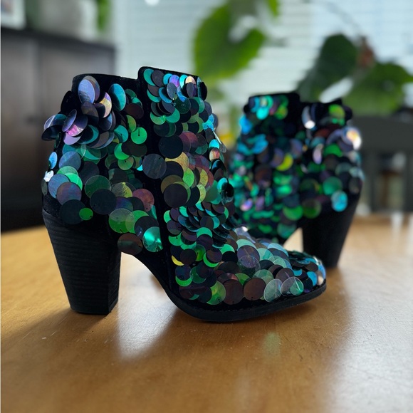 Free People Out Til Dawn Sequin Ankle Boots